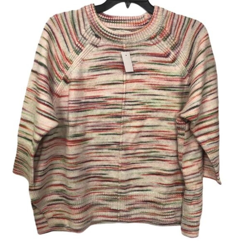 LOU & GREY LOFT RAINBOW HEATHERED‎ SWEATER XS S